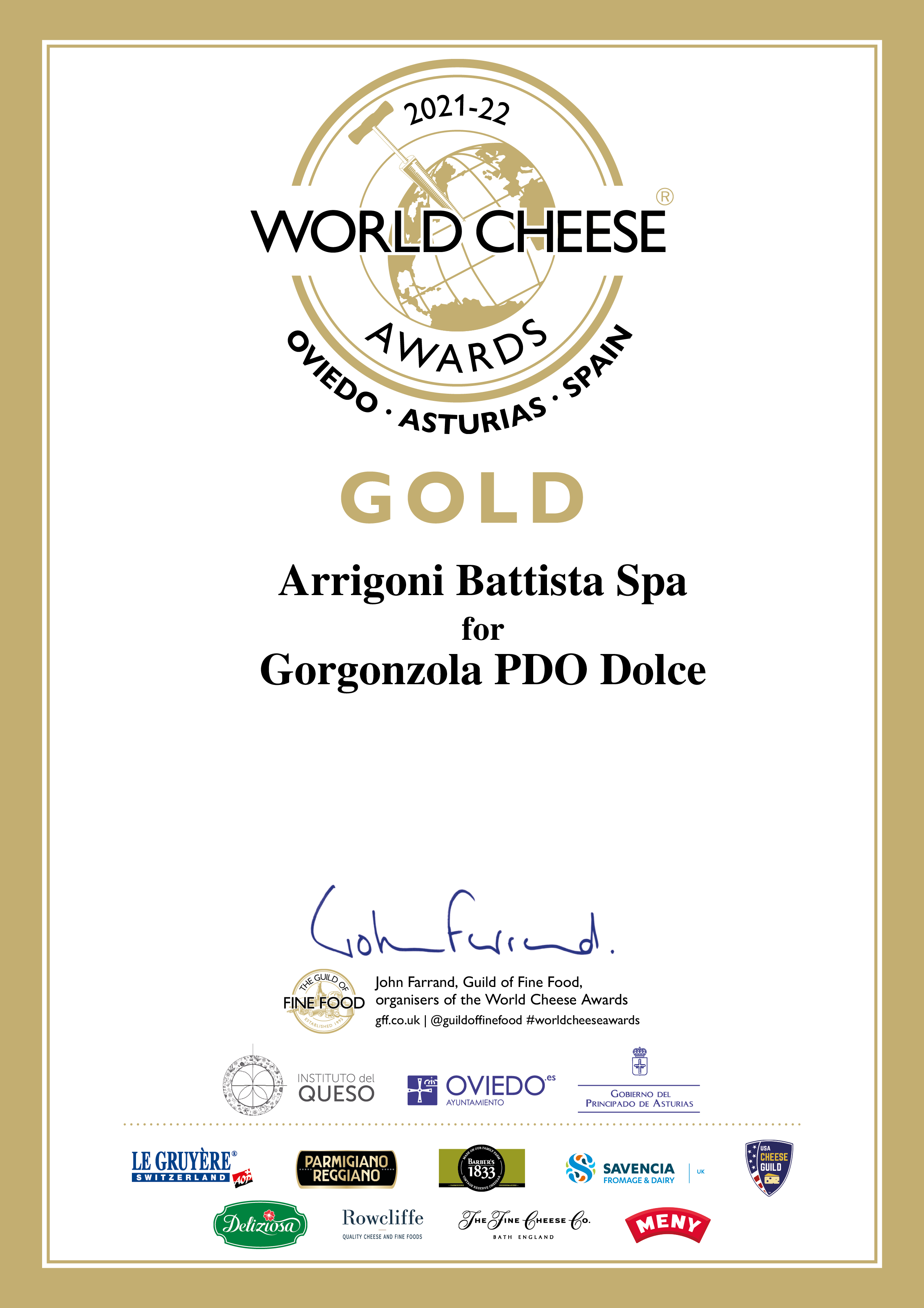 Queijo Gorgonzola Dolce DOP - emb. 200 gr - Arrigoni